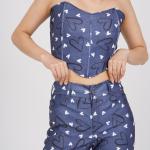 Pantalón denim corazones